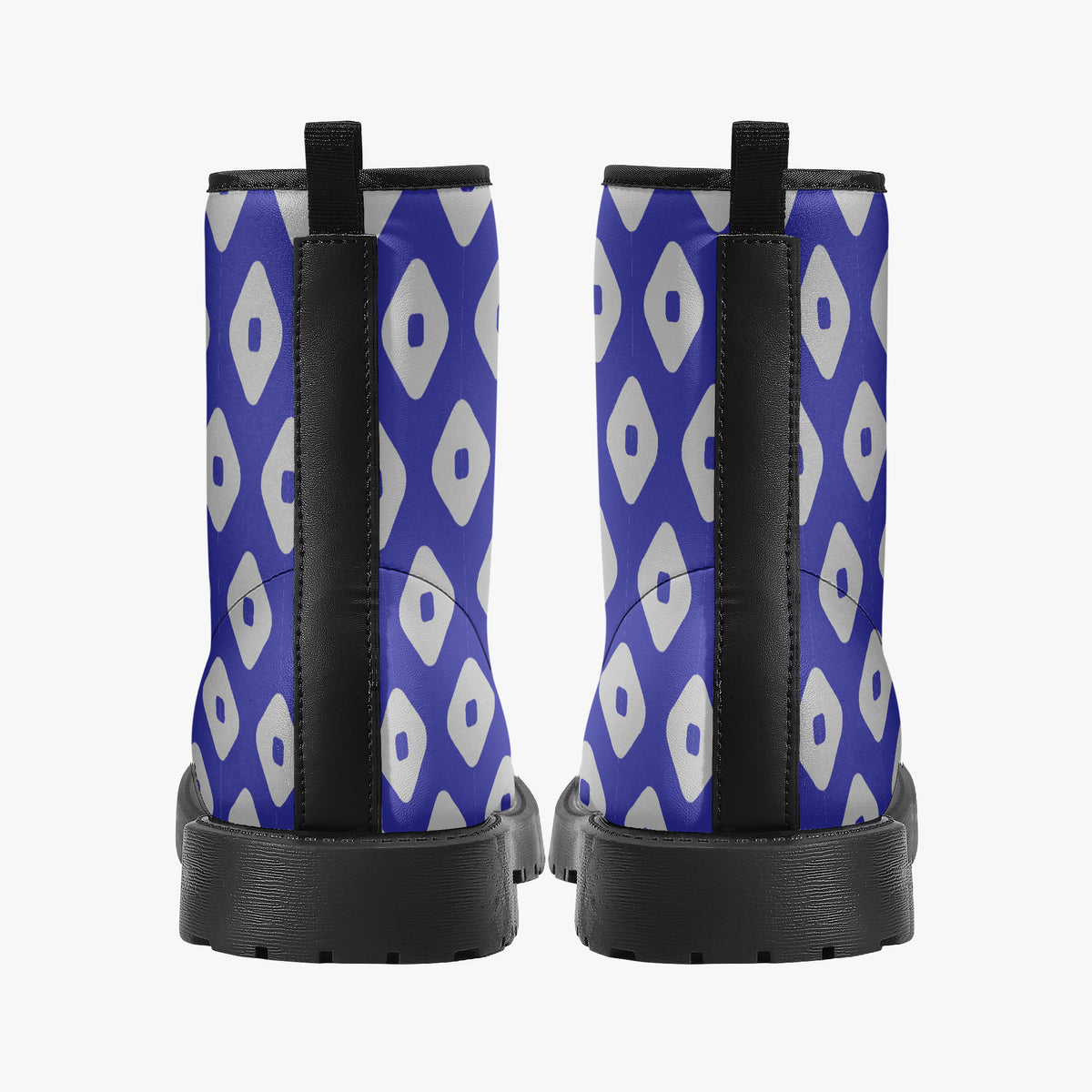 Japanese Wagara - Kanoko Blue - PU Leather Boots