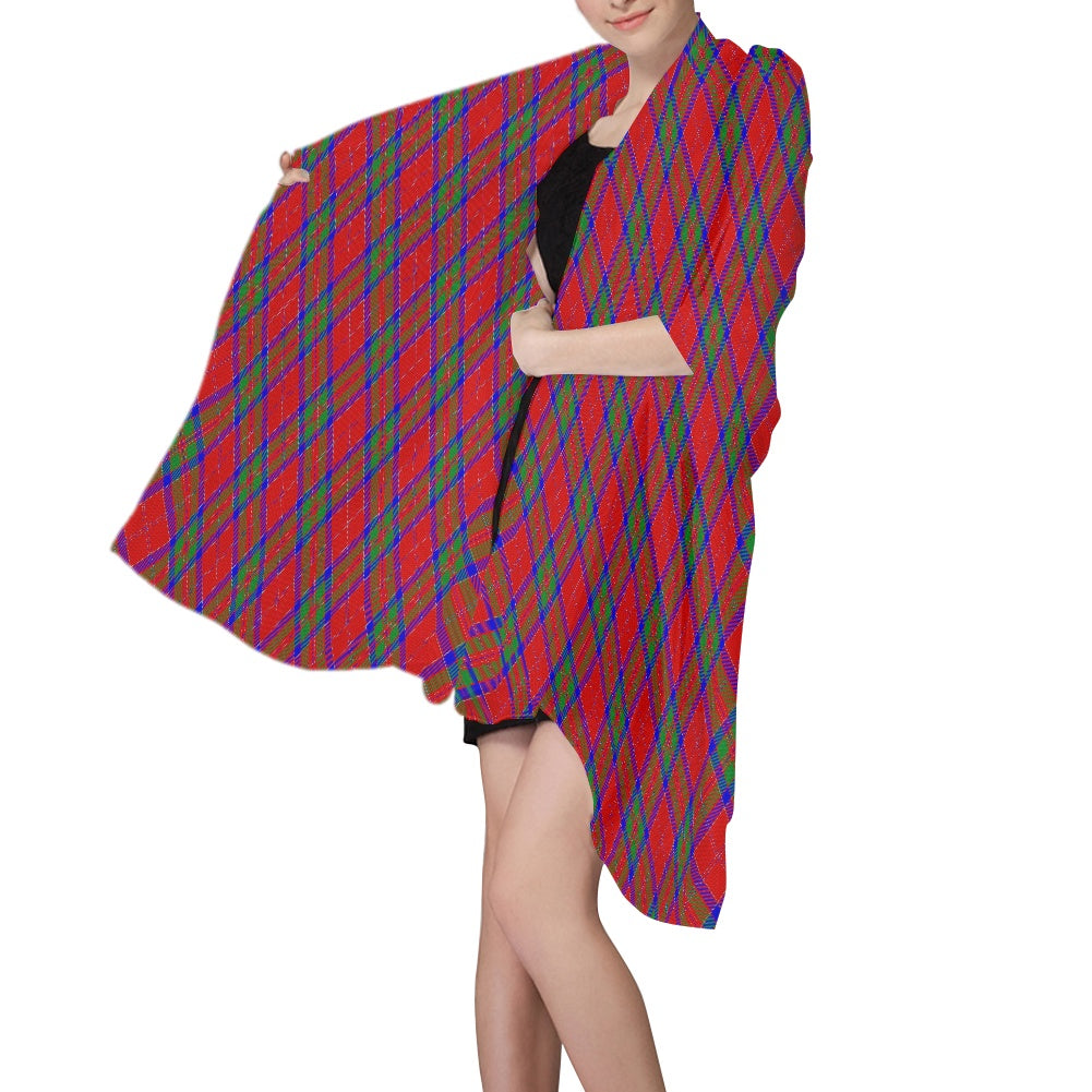 Clan MacGillivray Tartan Bias Chiffon Scarf