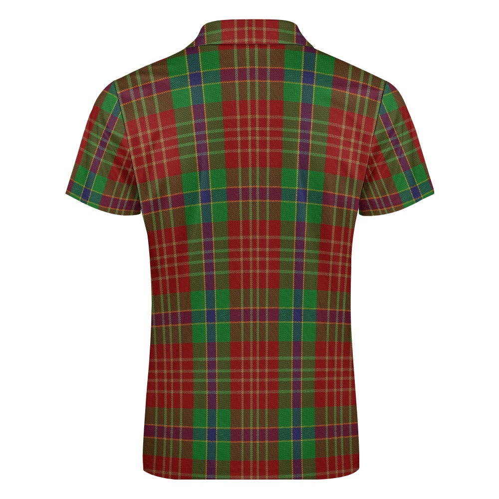 US State - Indiana Cardinal Tartan Short sleeve polo shirt