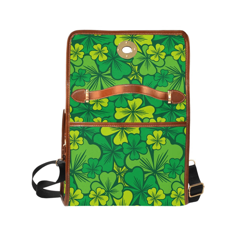 Irish Shamrock Canvas Handbag