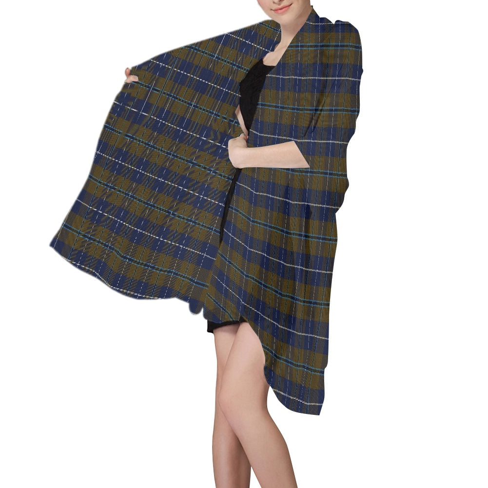 Clan Douglas Brown Tartan Chiffon Scarf
