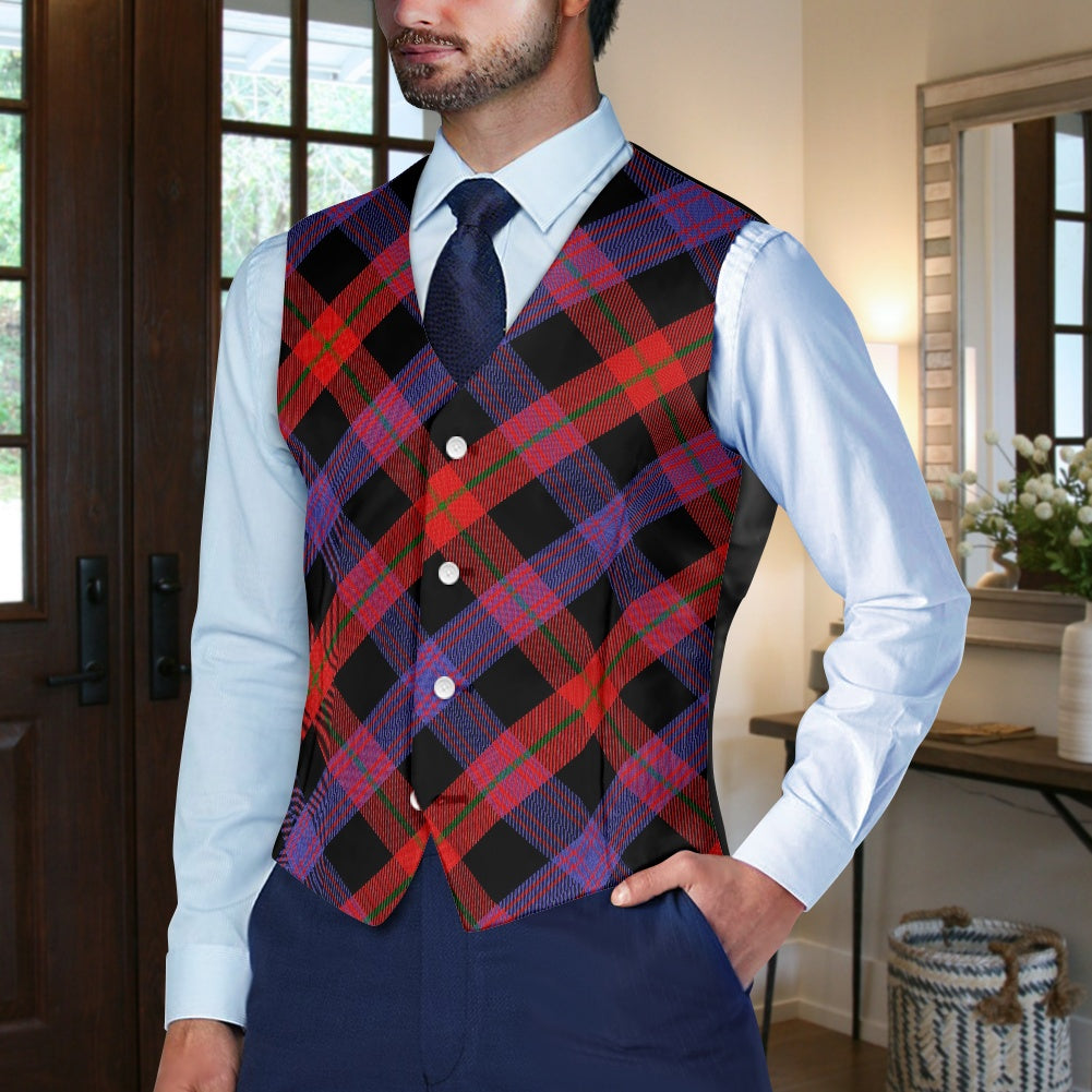 Clan Brown Tartan Suit vest jacket