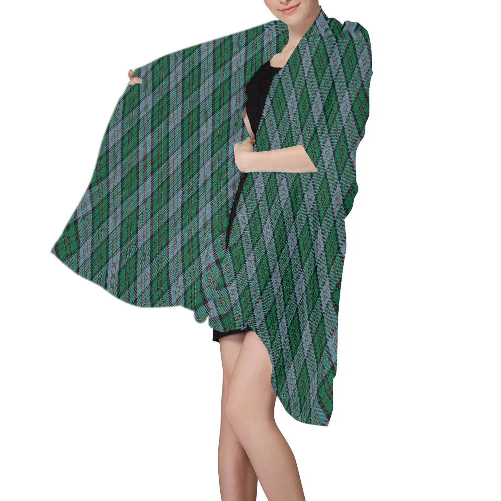 Irish Province Munster Tartan Bias Chiffon Scarf