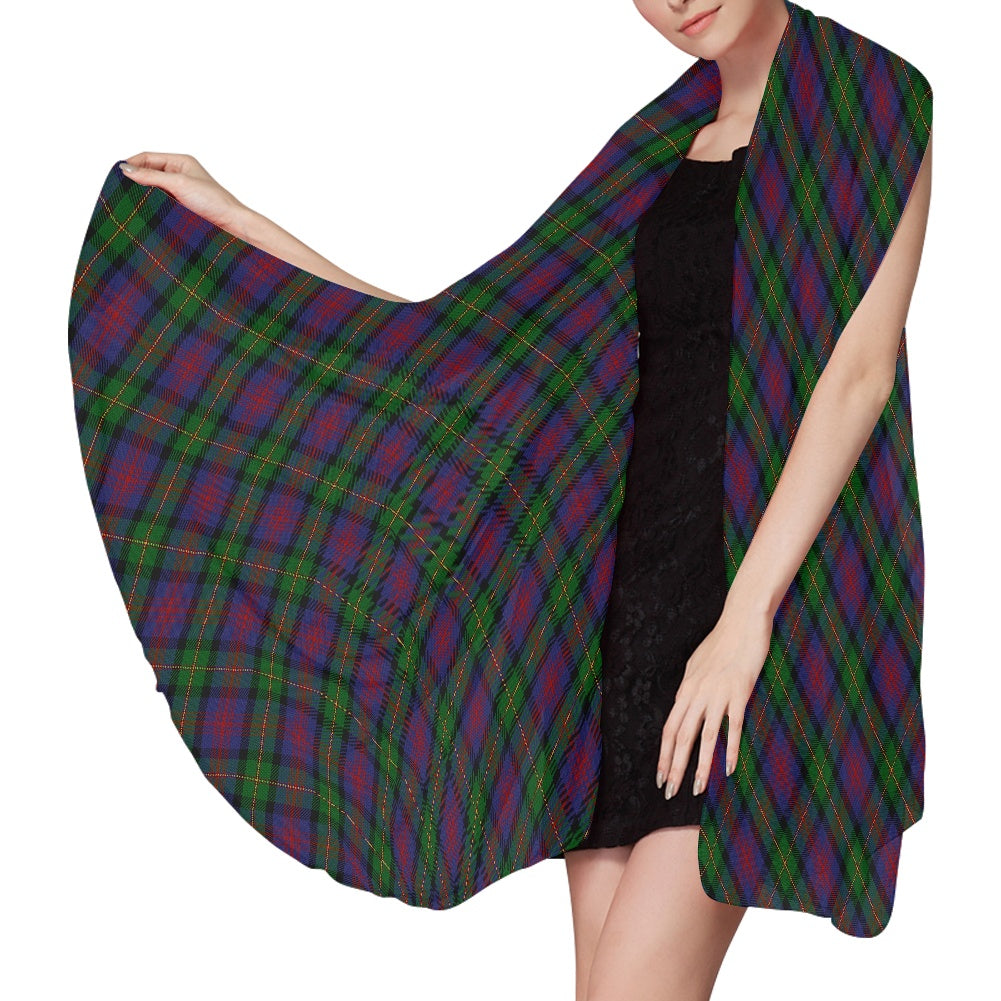 Clan Logan Tartan Bias Chiffon Scarf
