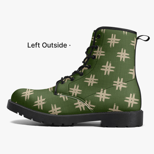 Japanese Wagara - Igeta Forest - PU Leather Boots