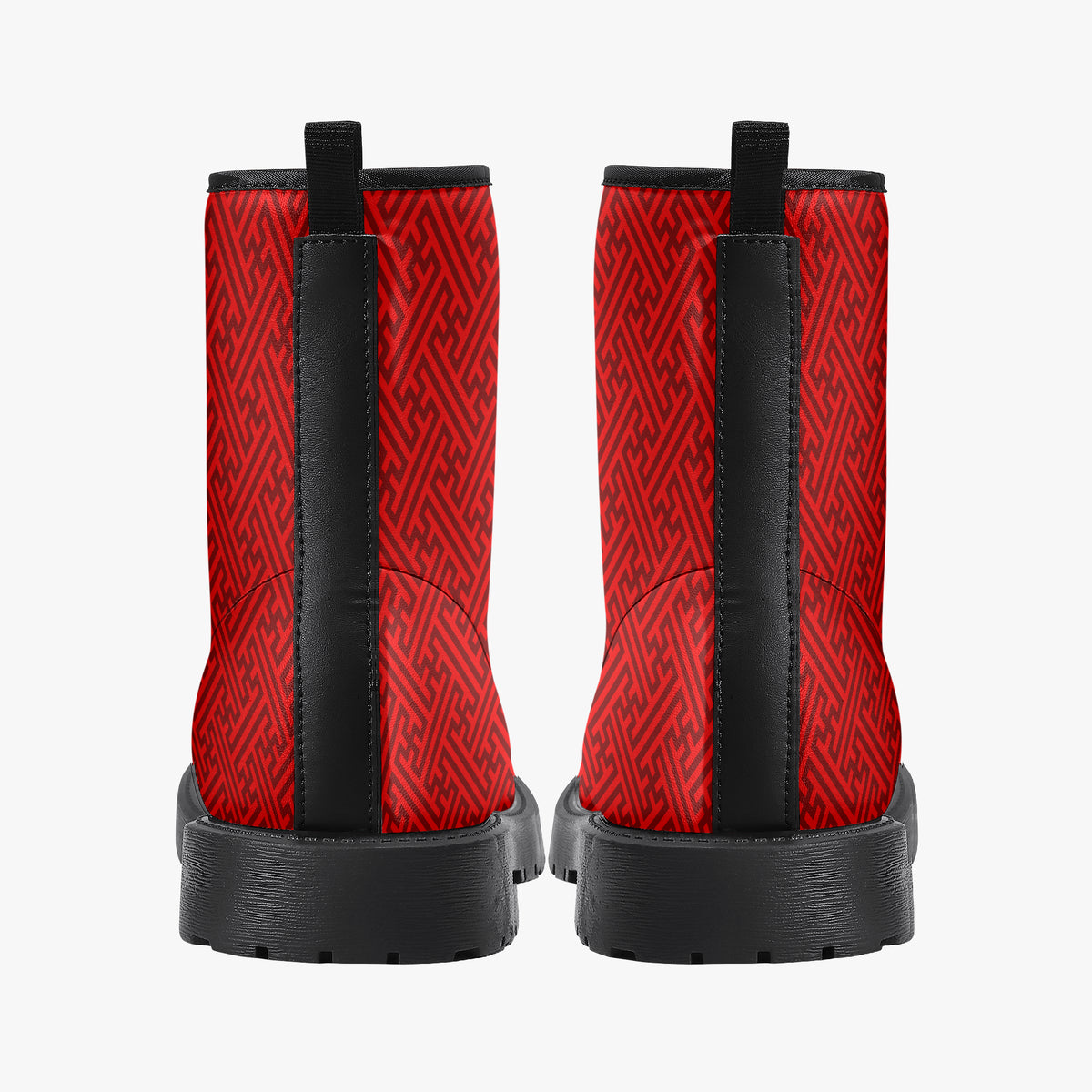 Japanese Wagara - Sayagata Red - PU Leather Boots
