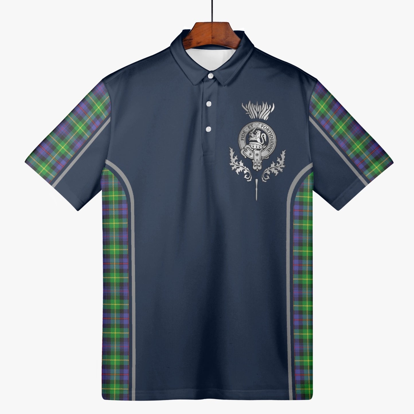 Clan Farquharson Crest & Tartan Polo Shirt