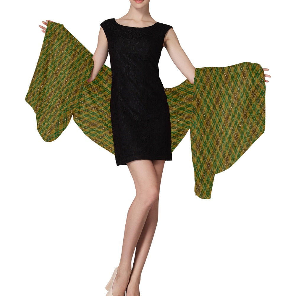 Irish Province Connaught Tartan Bias Chiffon Scarf