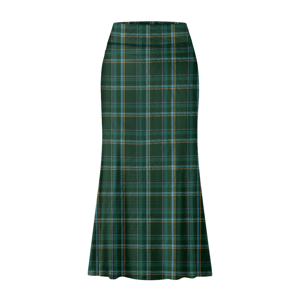 HW Tartan High Waist Long Skirt for Women