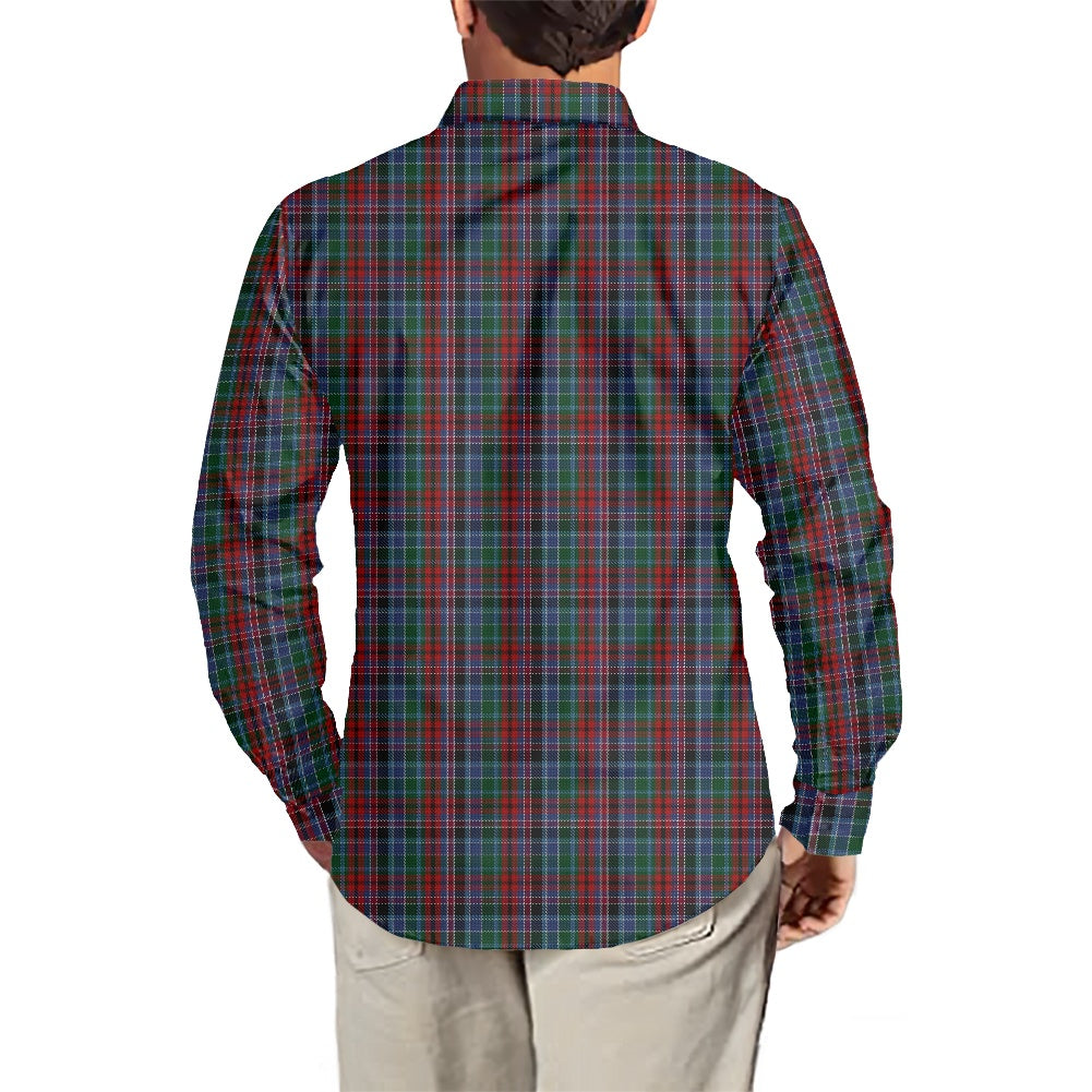 Clan Gordon Red Tartan Men's long-sleeved shirt