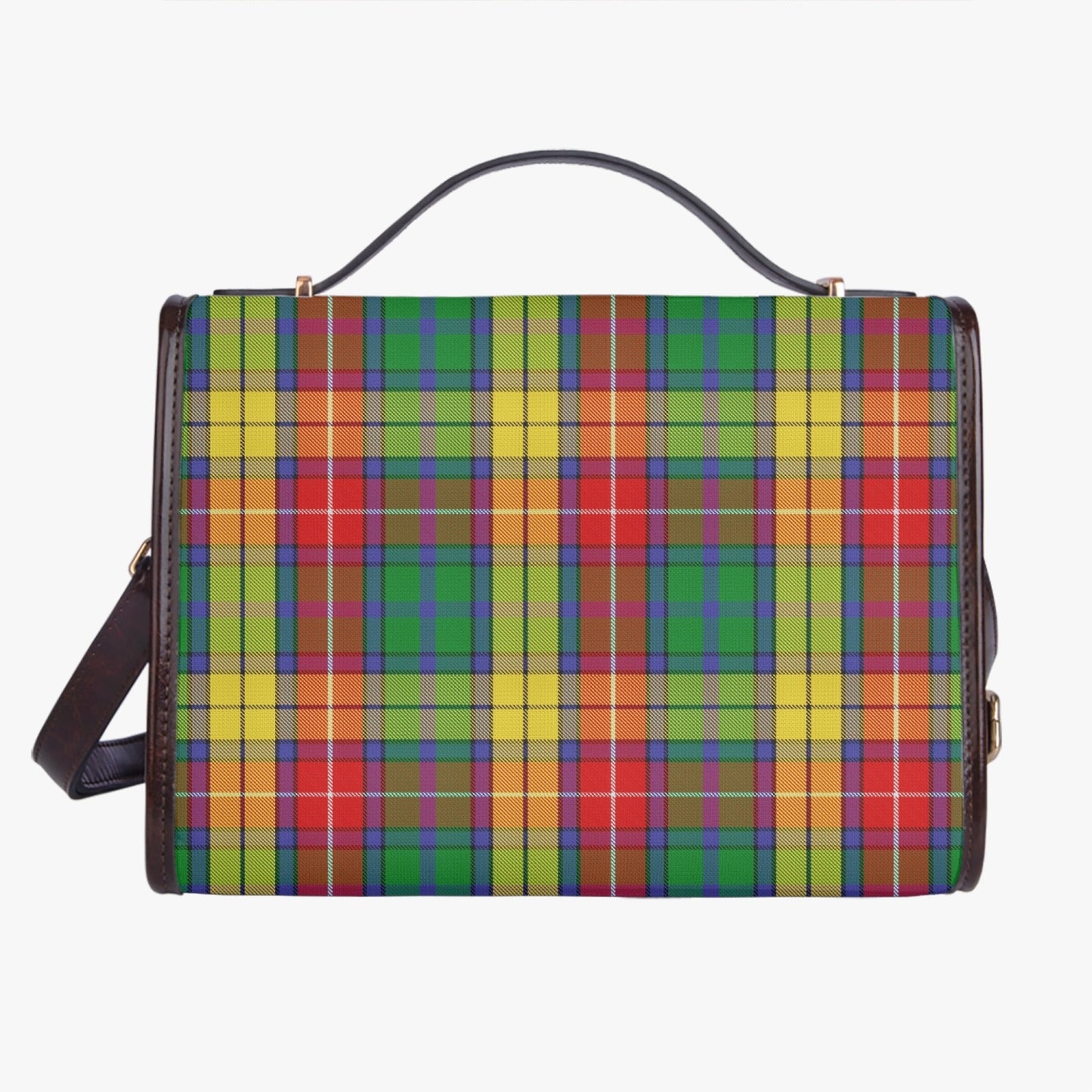 Clan Buchanan Leather Flap Satchel Bag