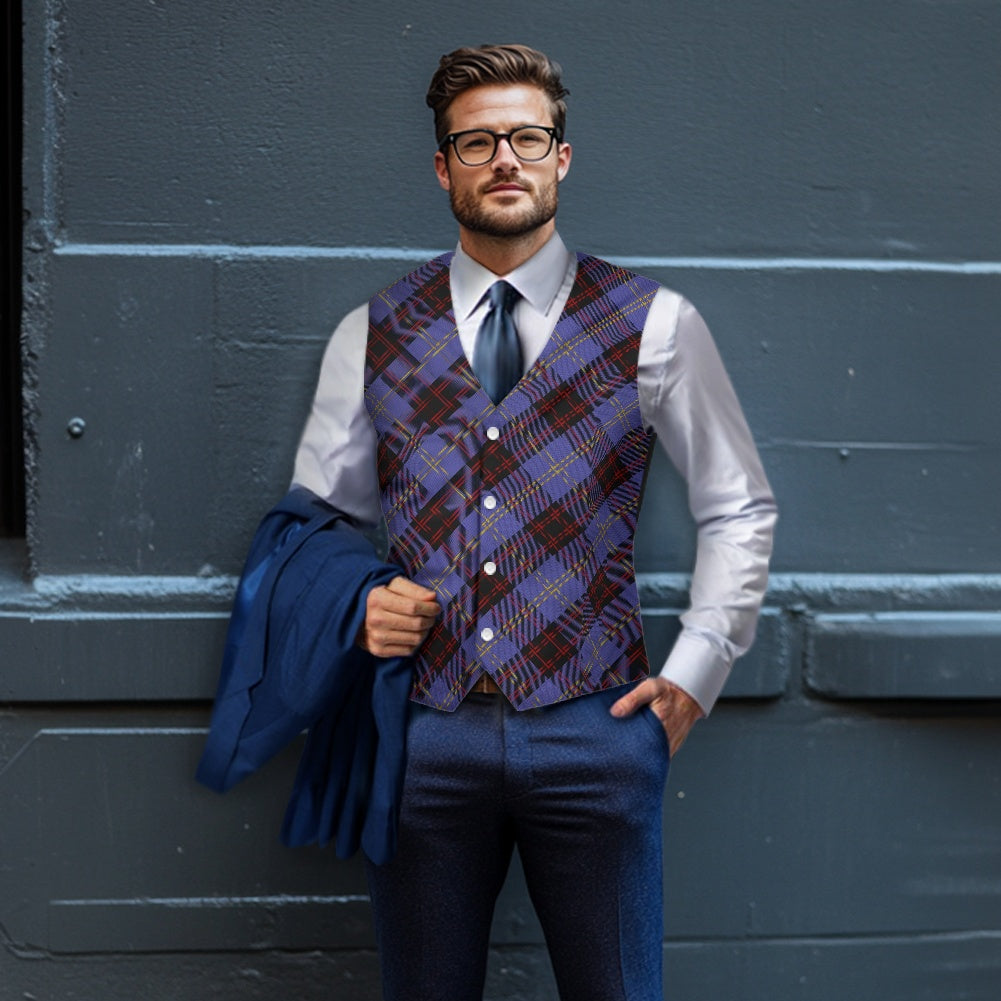 Clan Rutherford Tartan Suit vest jacket