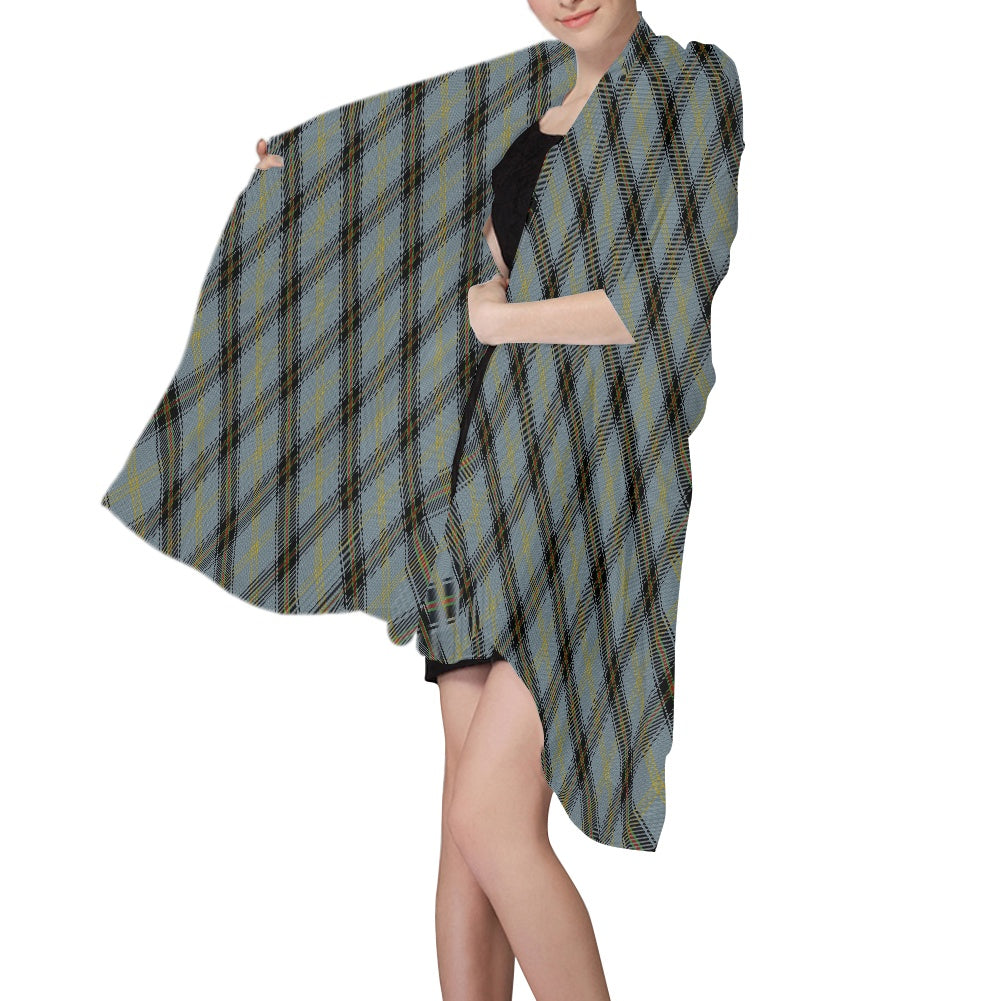 Clan Bell Tartan Bias Chiffon Scarf