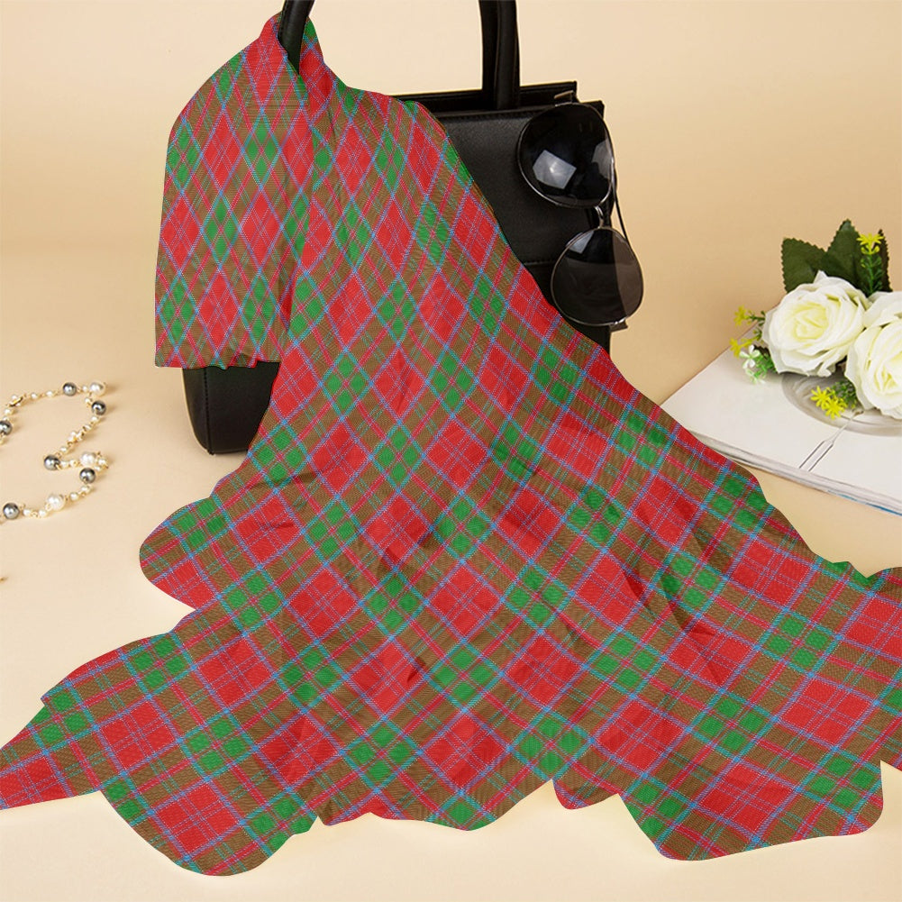 Clan Drummond Tartan Bias Chiffon Scarf