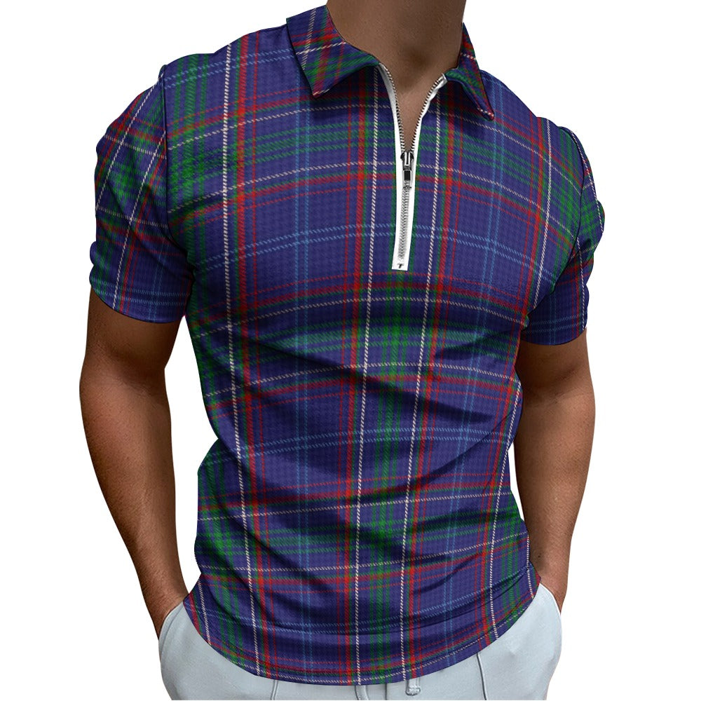 US State - Massachusetts Tartan Short sleeve polo shirt