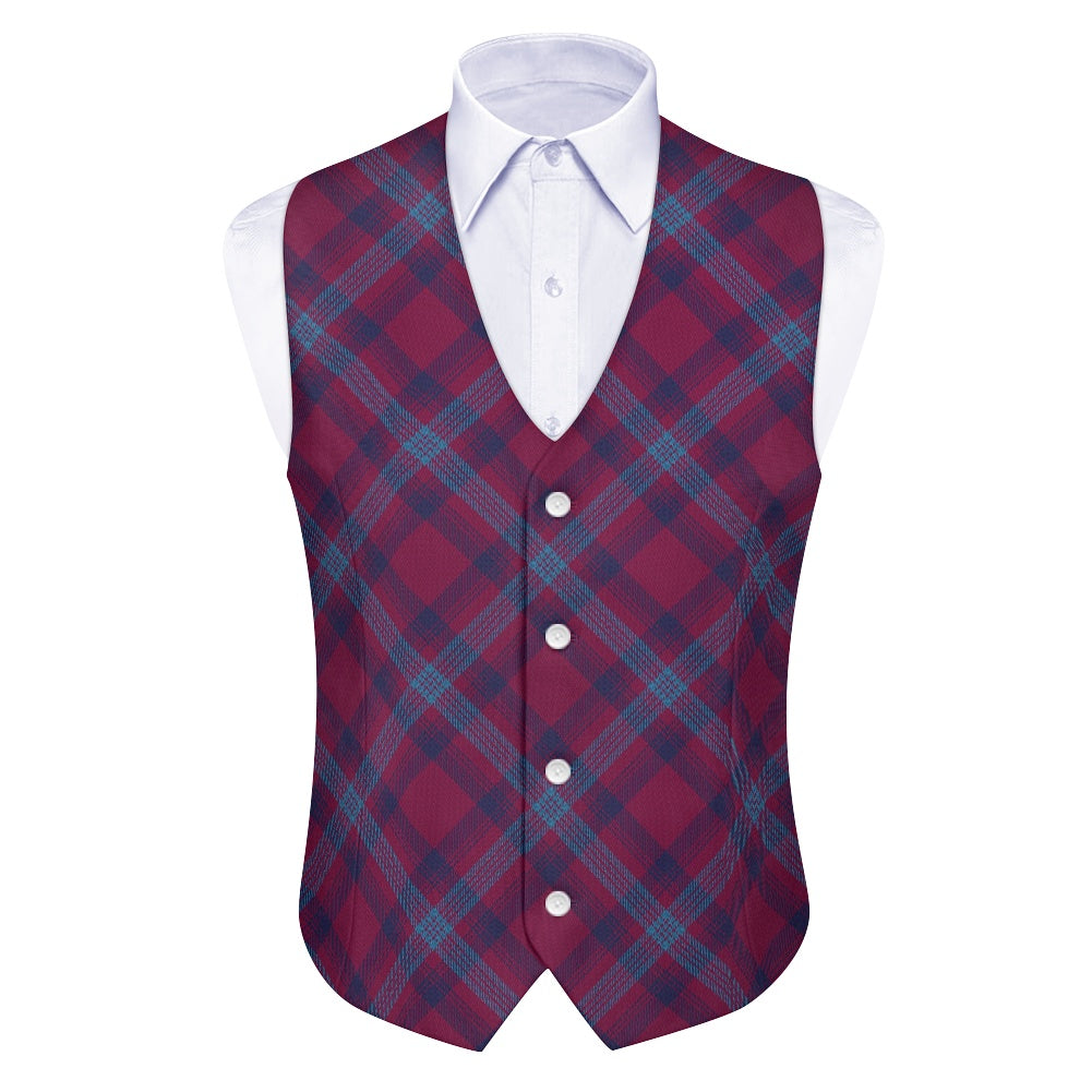 Clan Bennet Tartan Bias Suit vest jacket
