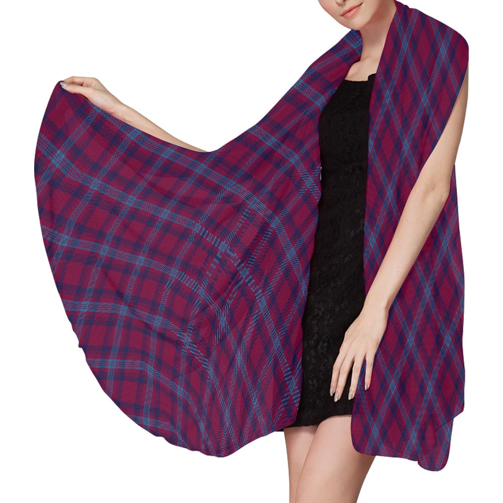 Clan Bennet Tartan Bias Chiffon Scarf
