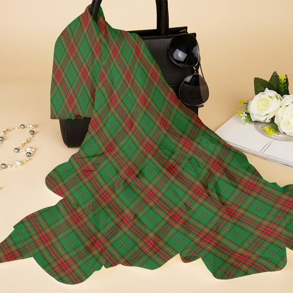 Irish County Cavan Tartan Bias Chiffon Scarf