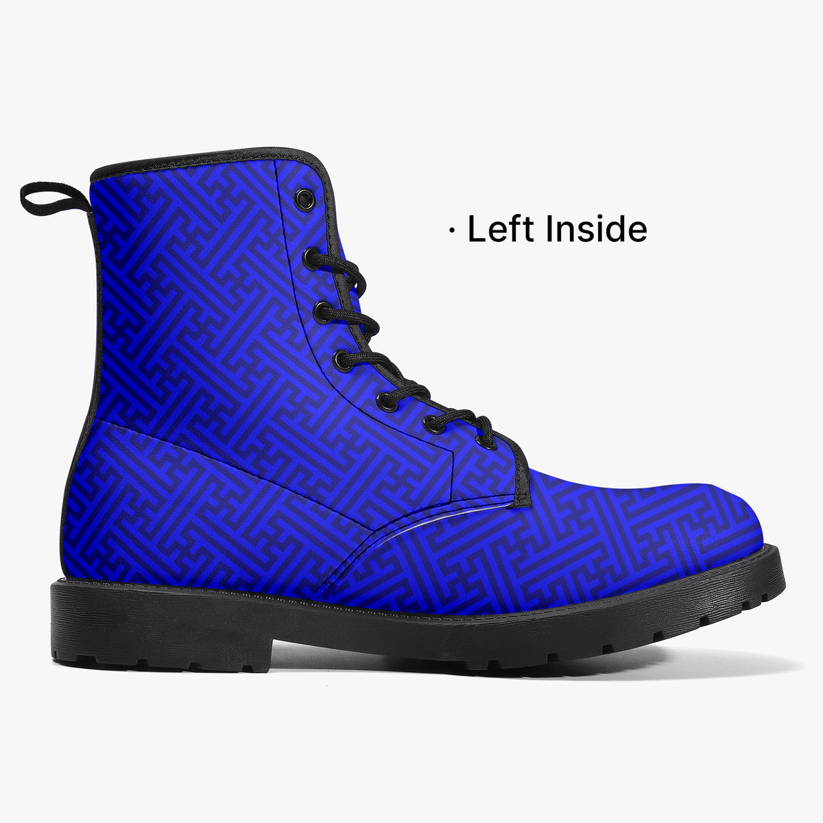 Japanese Wagara - Sayagata Blue - PU Leather Boots