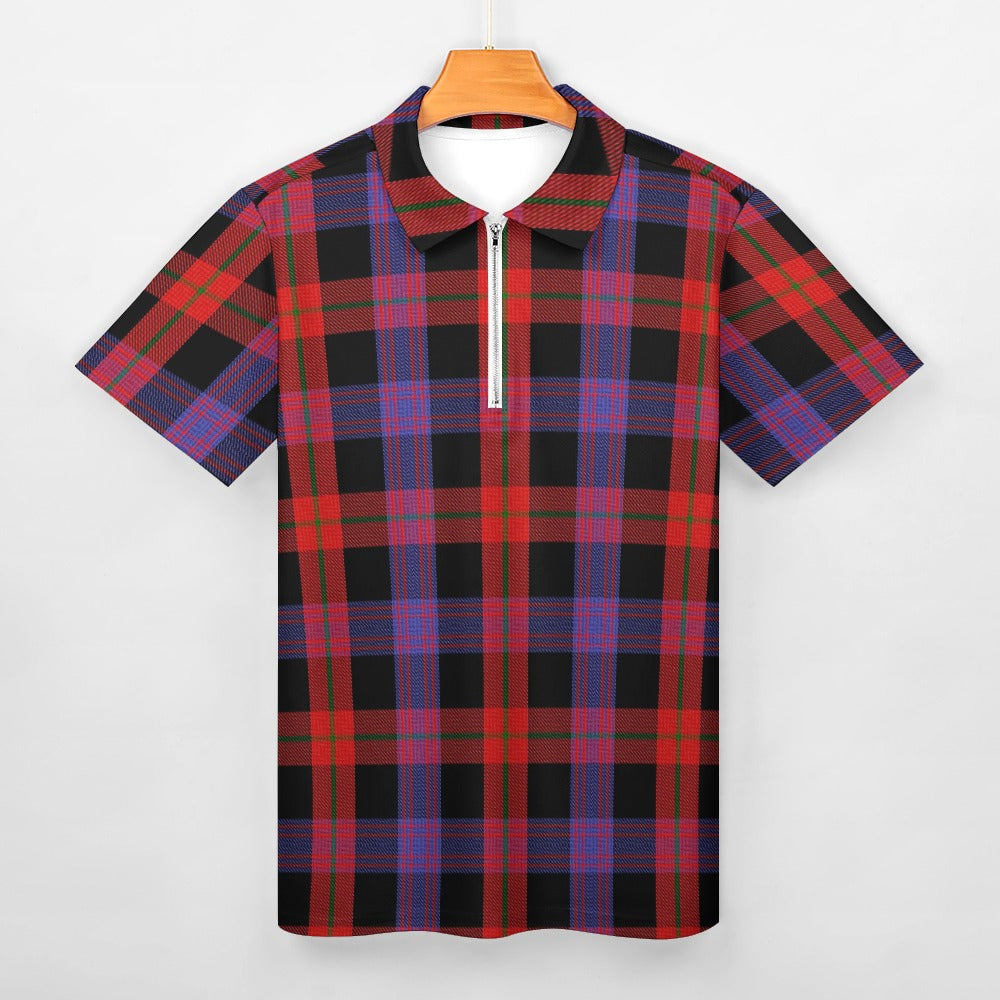 Clan Brown Tartan Short sleeve polo shirt