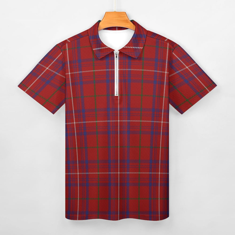 Clan Rose Tartan Short sleeve polo shirt