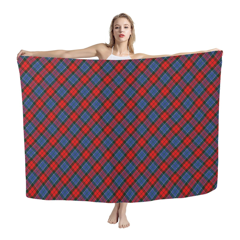 Clan Paterson Red Tartan Bias Chiffon Scarf