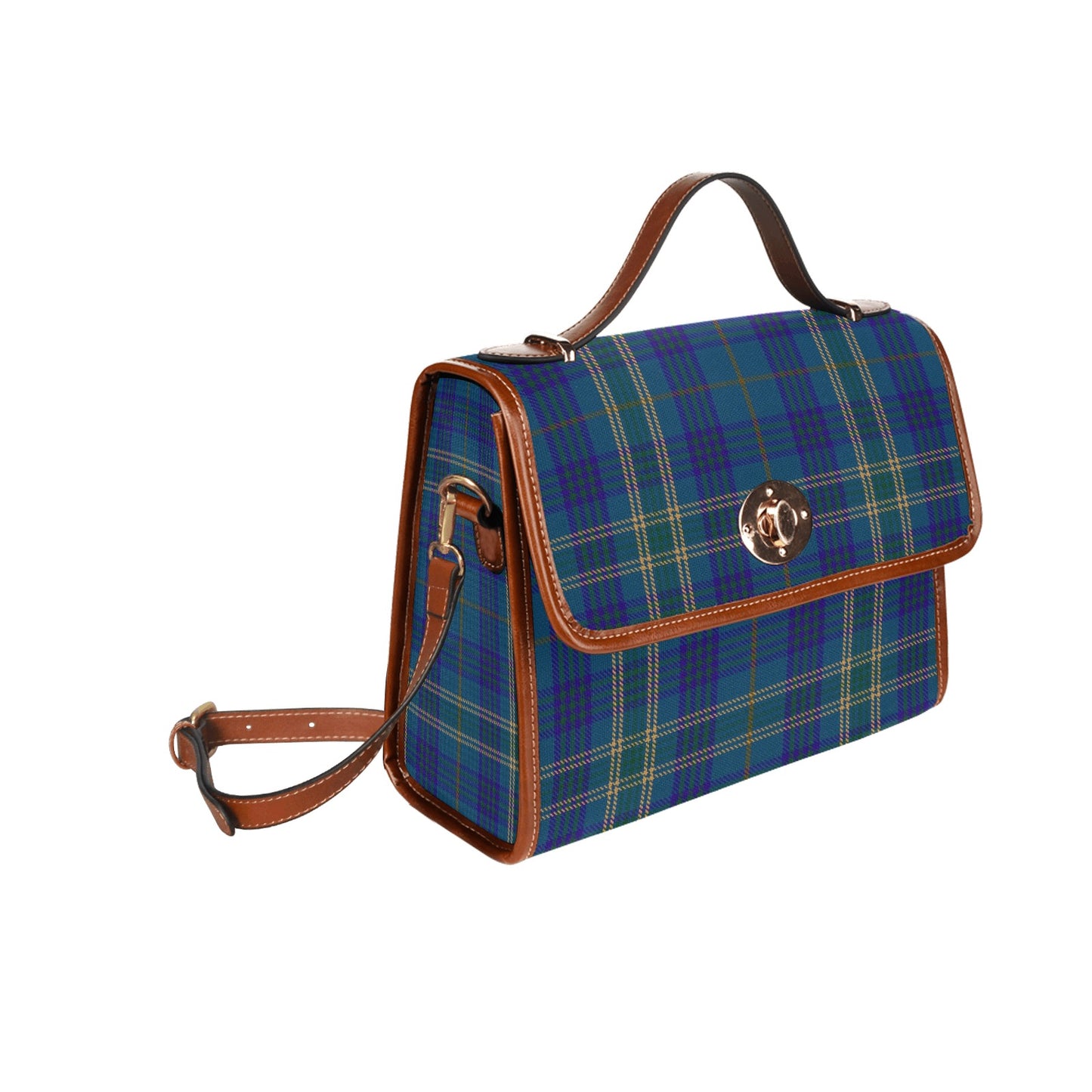 Irish County Fermanagh Tartan Canvas Handbag