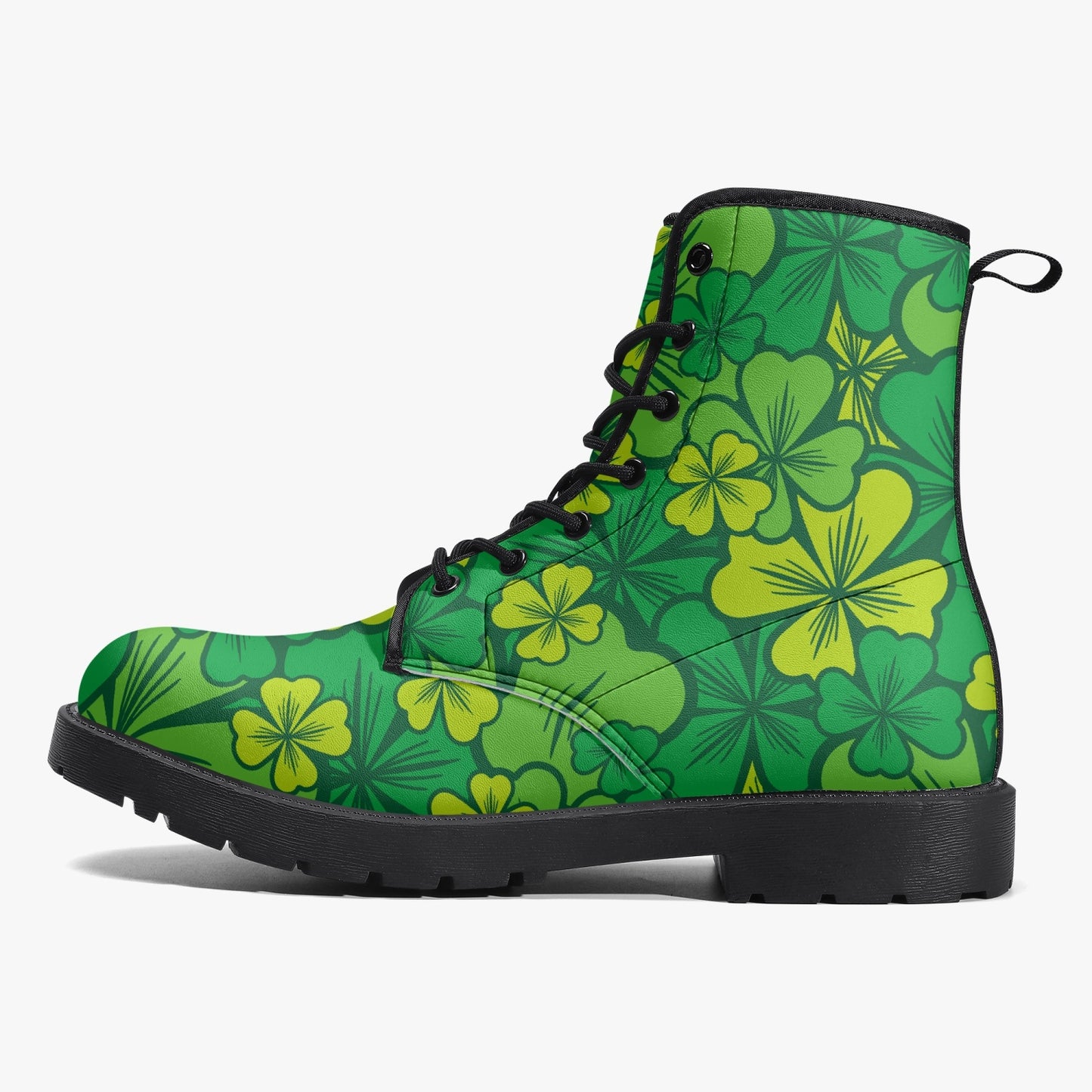 Irish Shamrock Leather Boots