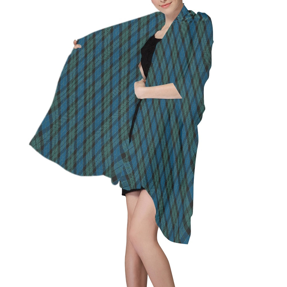 Clan MacKay Ancient Tartan Bias Chiffon Scarf