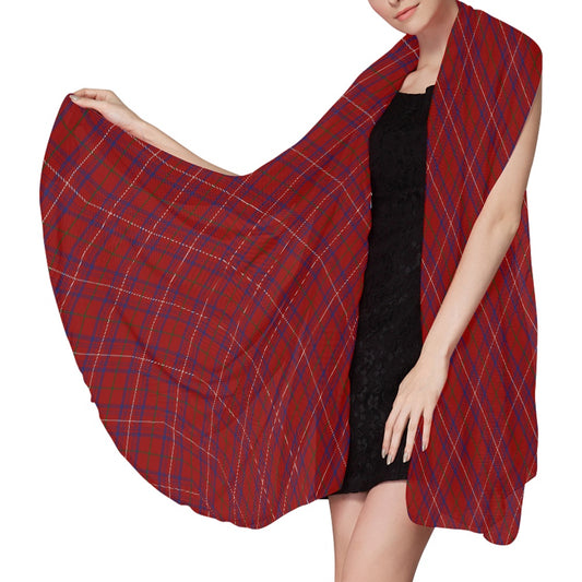 Clan Rose Tartan Bias Chiffon Scarf
