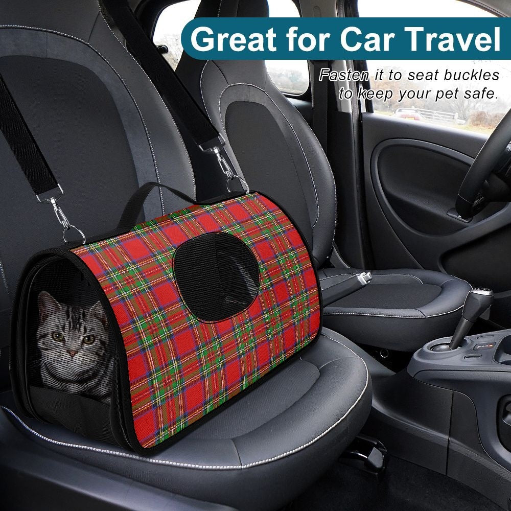 Clan Stewart Tartan Pet Carrier Bag