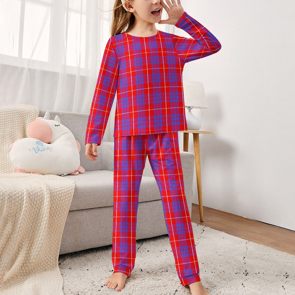 Clan Hamilton Tartan Girl's Pajama suit