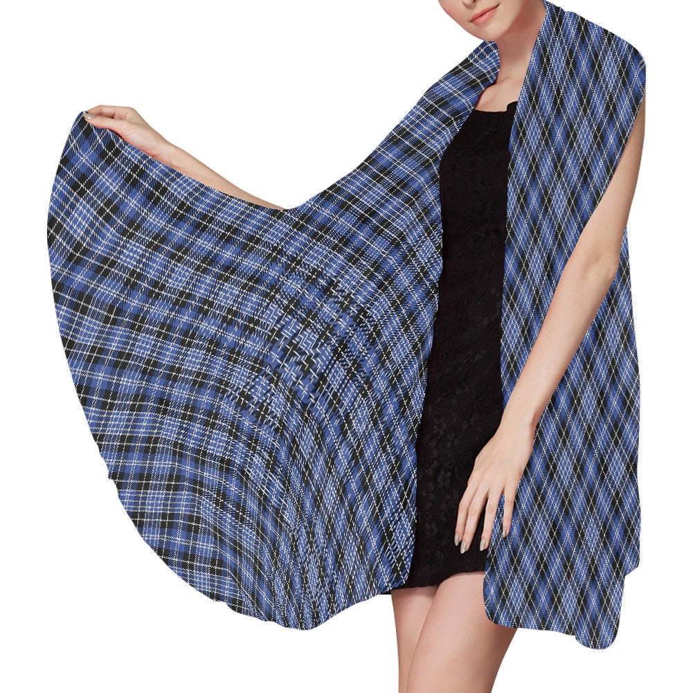 Clan Clark Tartan Bias Chiffon Scarf