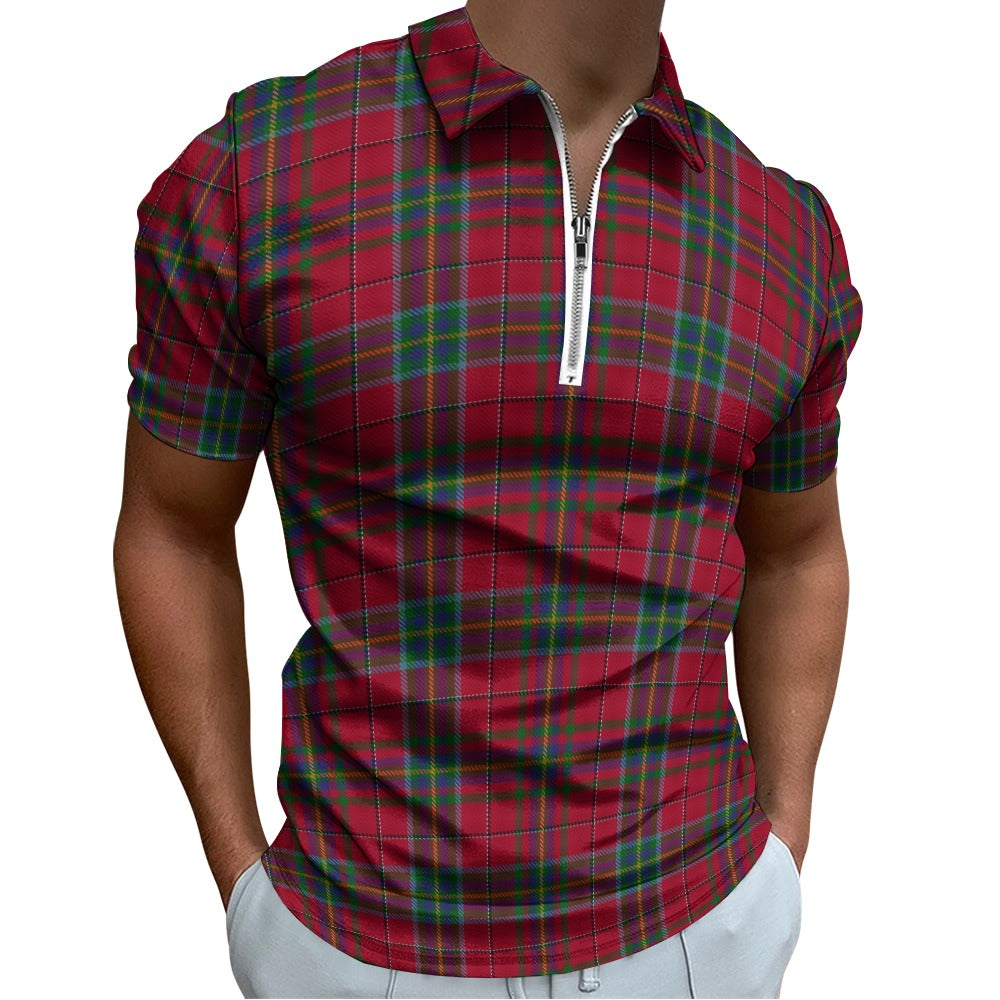 US State - West Virginia Tartan Short sleeve polo shirt