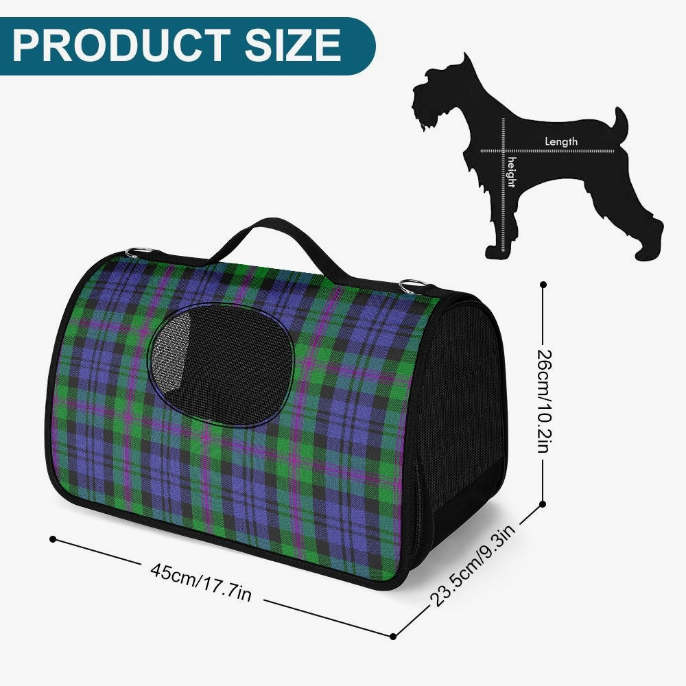 Clan Baird Tartan Pet Carrier Bag