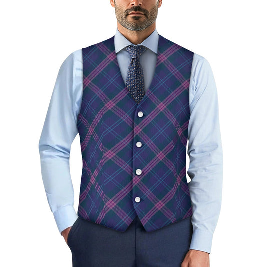Great Scot Tartan Bias Suit vest jacket