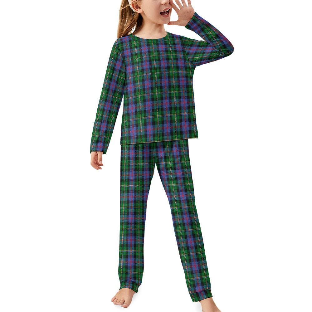 Clan Malcolm Tartan Girl's Pajama suit