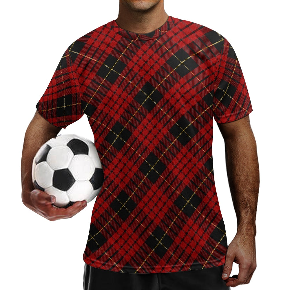 Clan MacQueen Tartan Football Shirt white