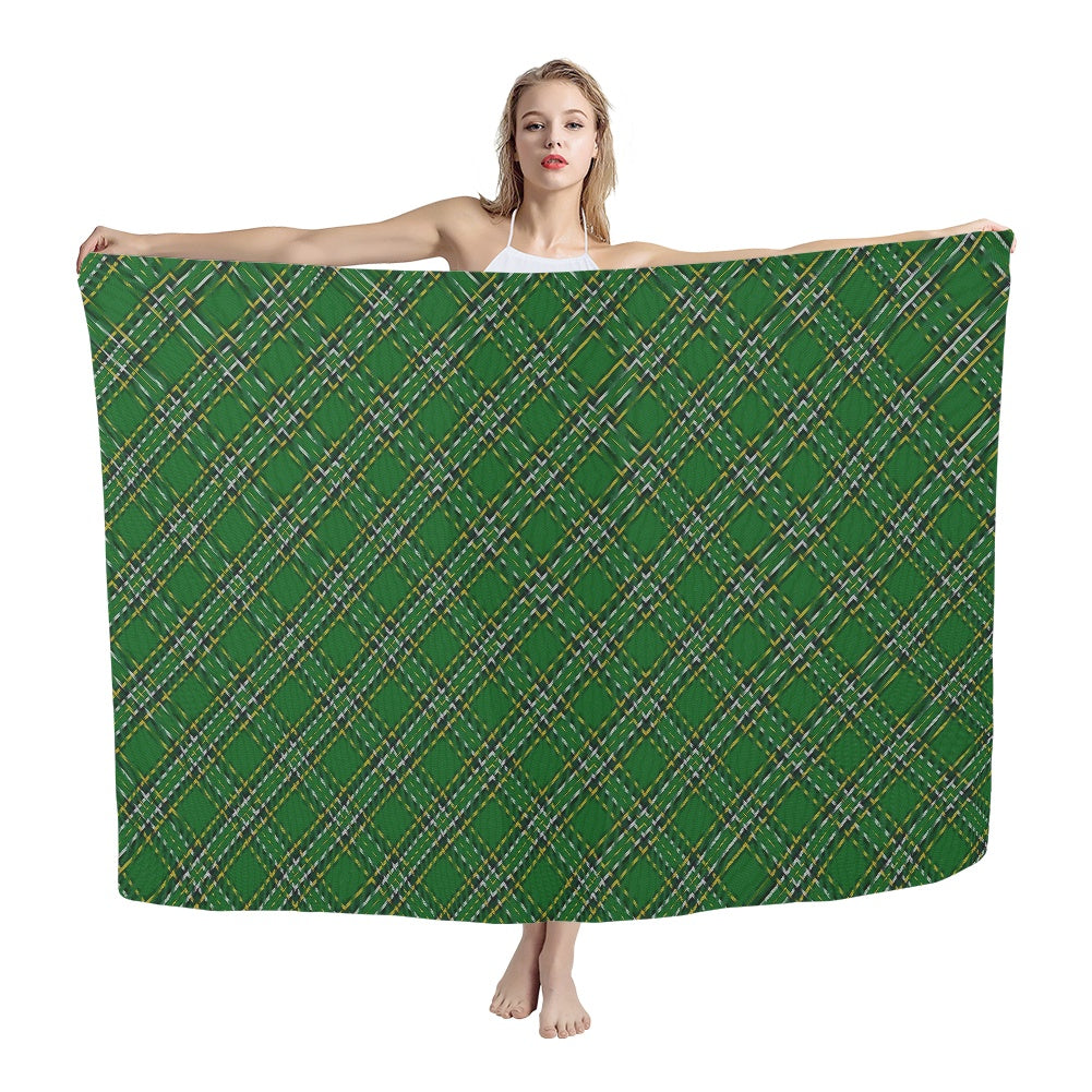 Irish National Tartan Bias Chiffon Scarf