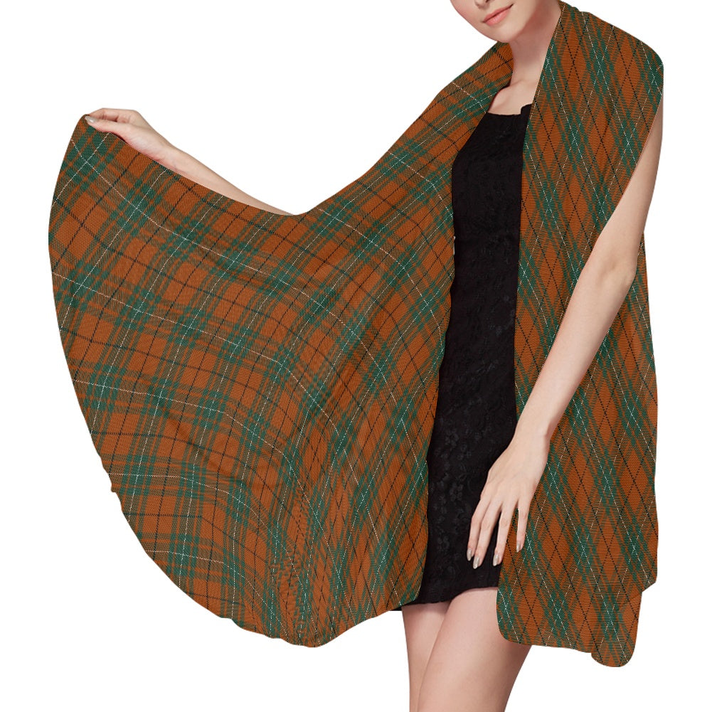 Clan MacAulay Ancient Tartan Bias Chiffon Scarf