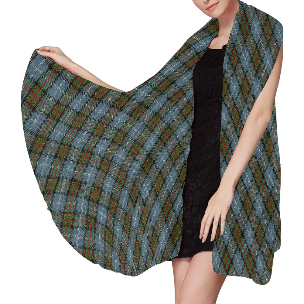 Clan Estes Tartan Bias Chiffon Scarf