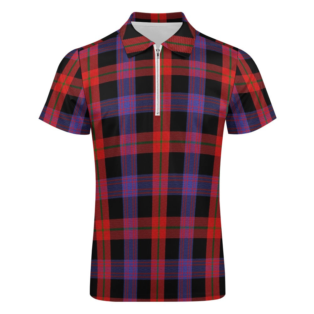 Clan Brown Tartan Short sleeve polo shirt