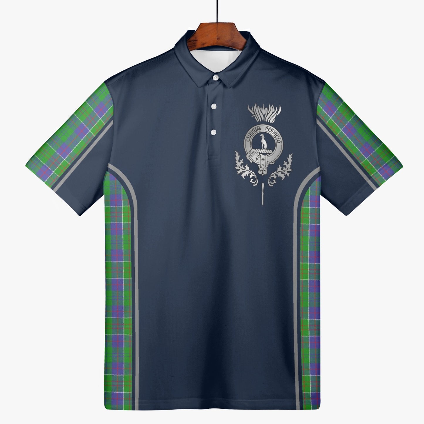 Clan Hunter Crest & Tartan Polo Shirt