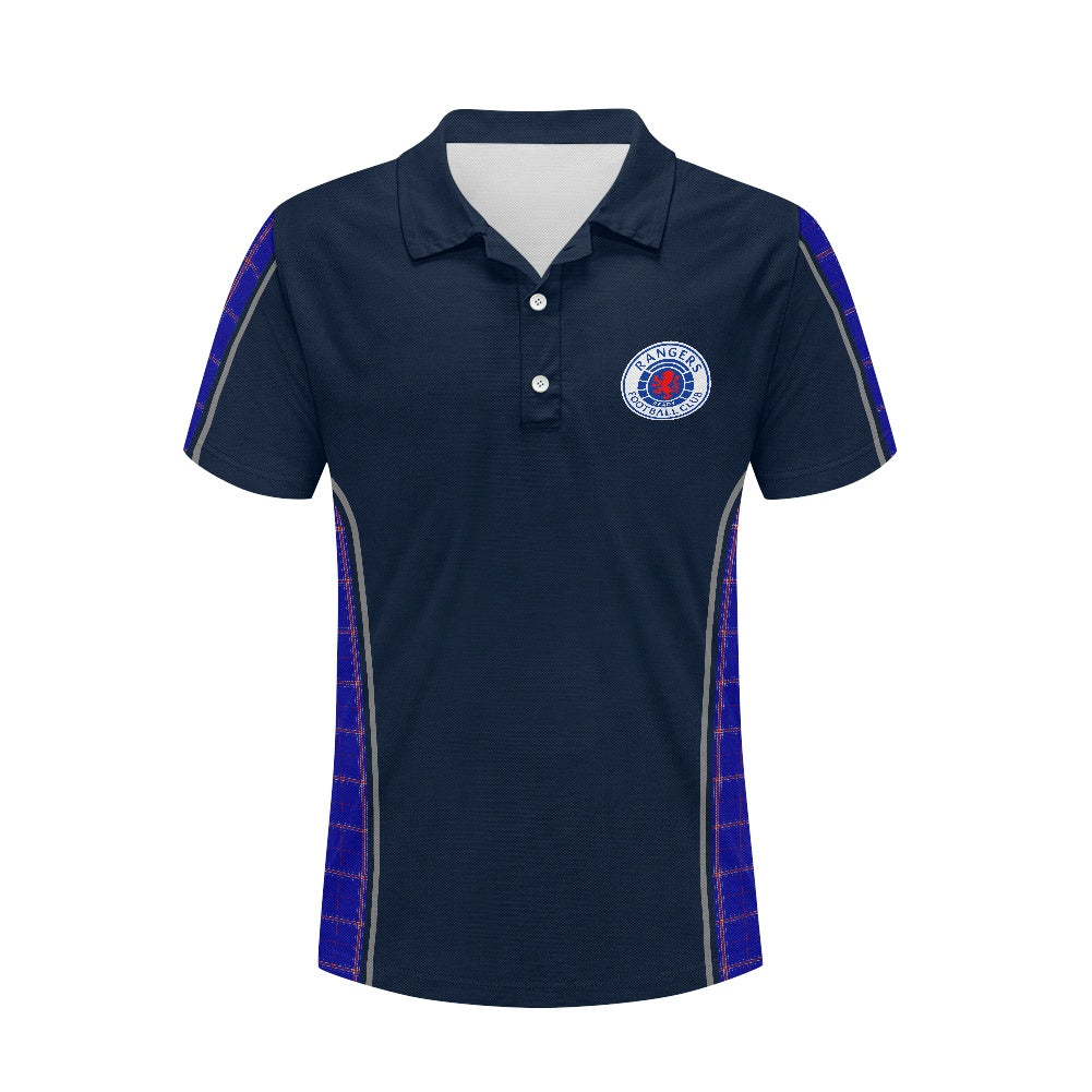 Rangers Lion Crest & Tartan Polo