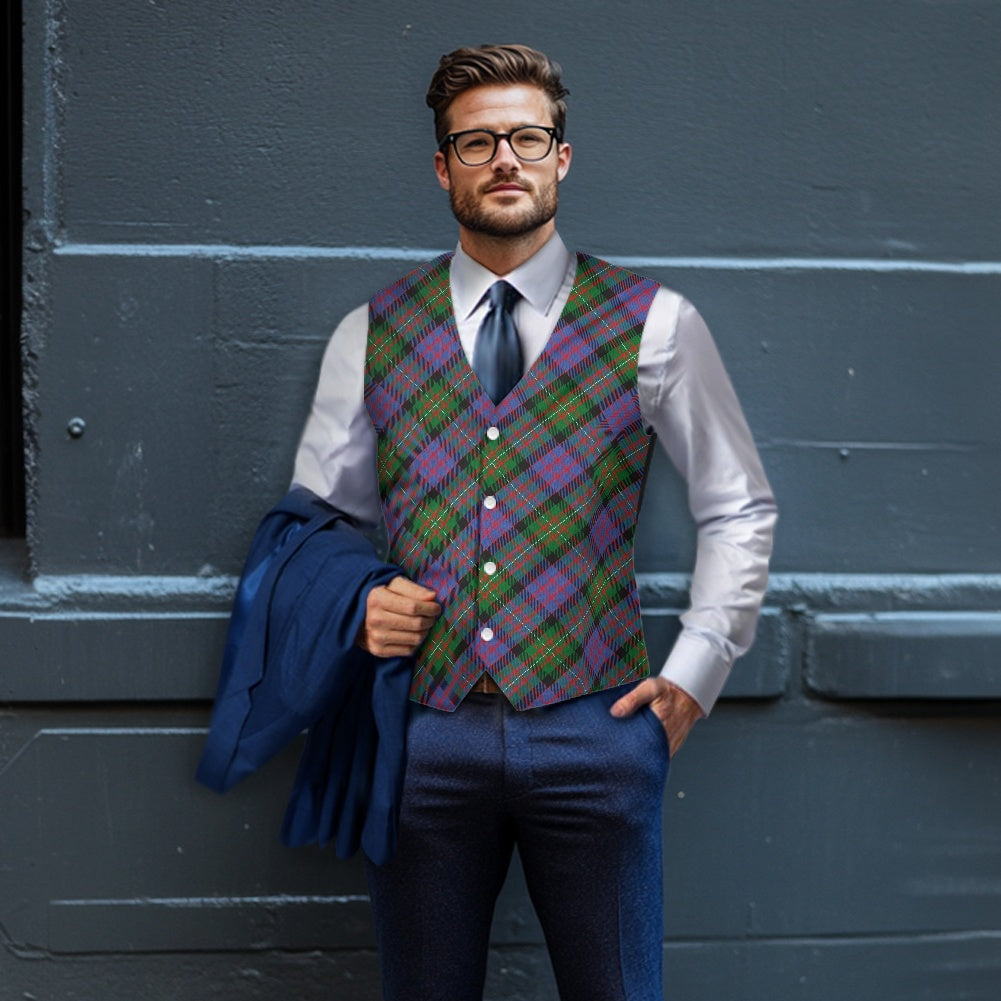 Clan MacDonnell of Glengarry Tartan Bias Suit vest jacket