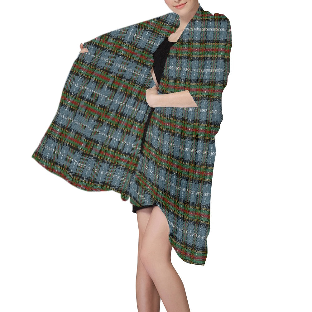 Clan Estes Tartan Chiffon Scarf