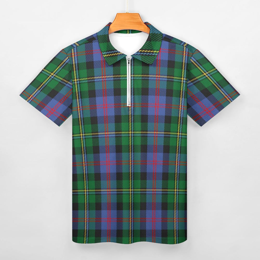 Clan Malcolm Tartan Short sleeve polo shirt