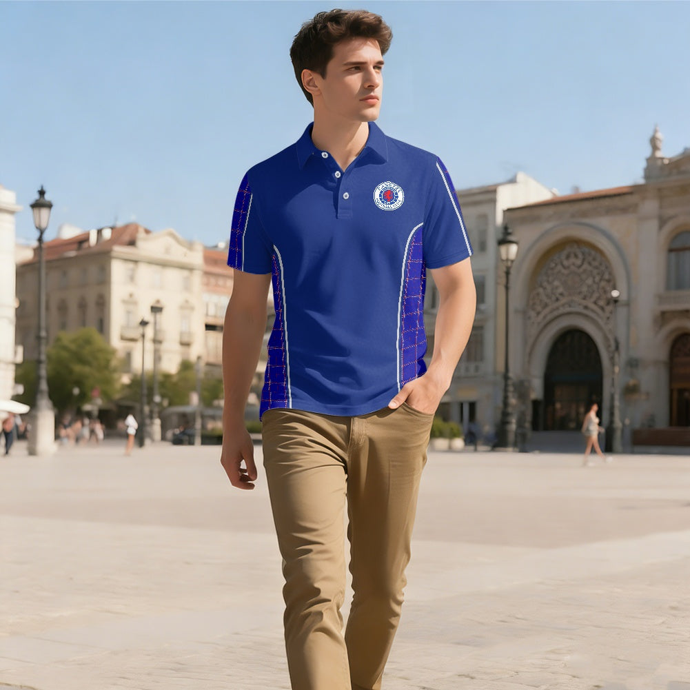 Rangers Lion Crest & Tartan Polo