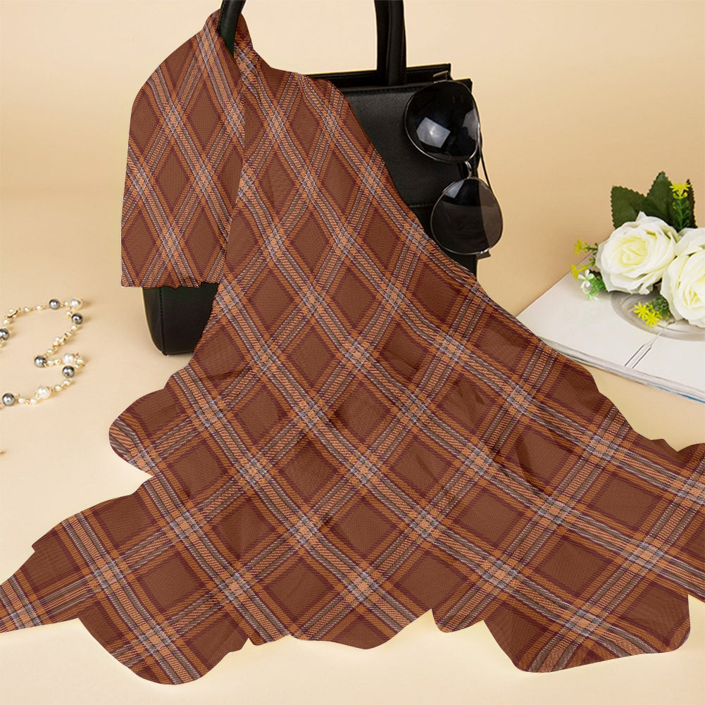 Irish County Down Tartan Bias Chiffon Scarf