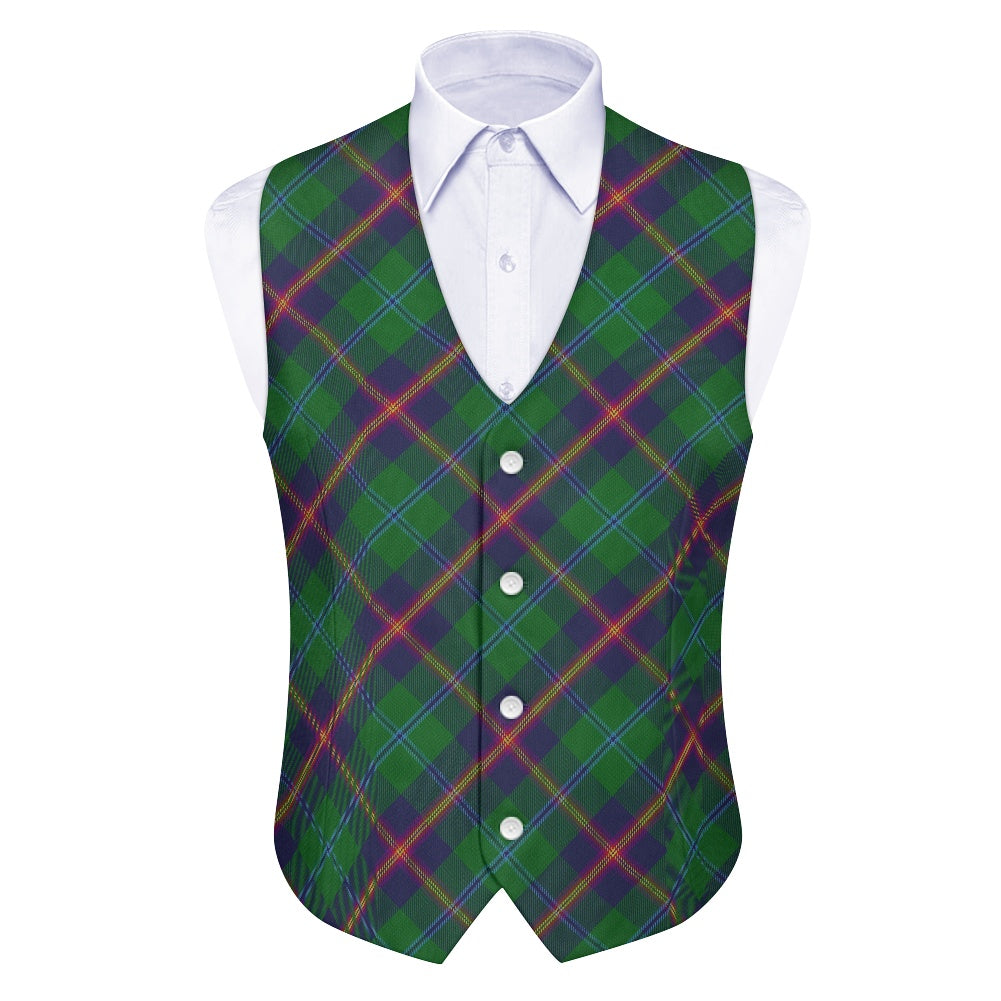 Clan Young Tartan Bias Suit vest jacket